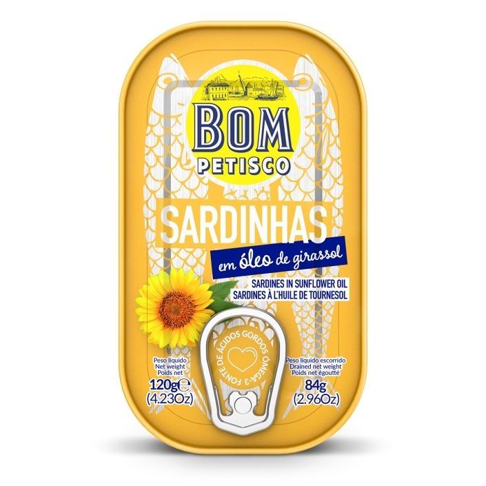 Sardynki Portugalskie w oleju słonecznikowym 120g