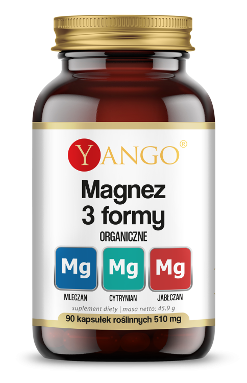 YANGO Magnez 3 Formy (Cytrynian, Jabłczan, Mleczan) 90 kaps.