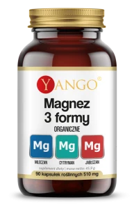 YANGO Magnez 3 Formy (Cytrynian, Jabłczan, Mleczan) 90 kaps.