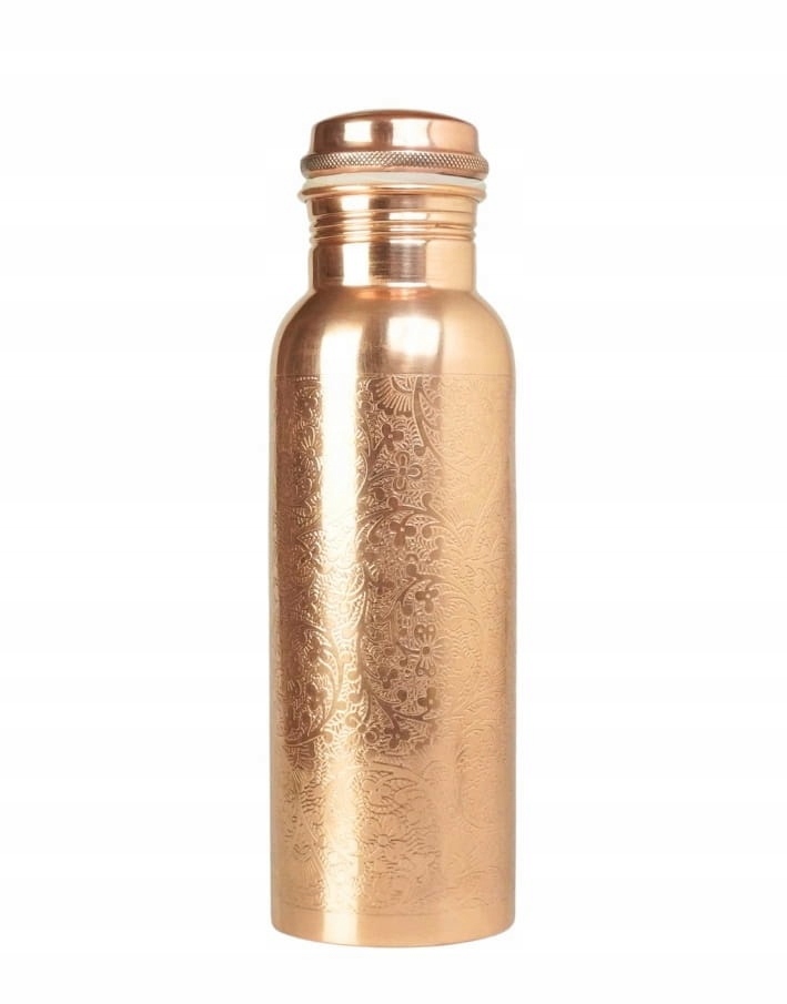 ORIENT Butelka miedziana graw.Kwiaty 750ml
