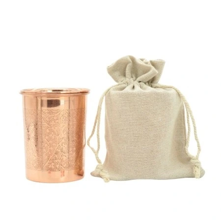ORIENT Kubek miedziany Kwiaty Gisane 350ml