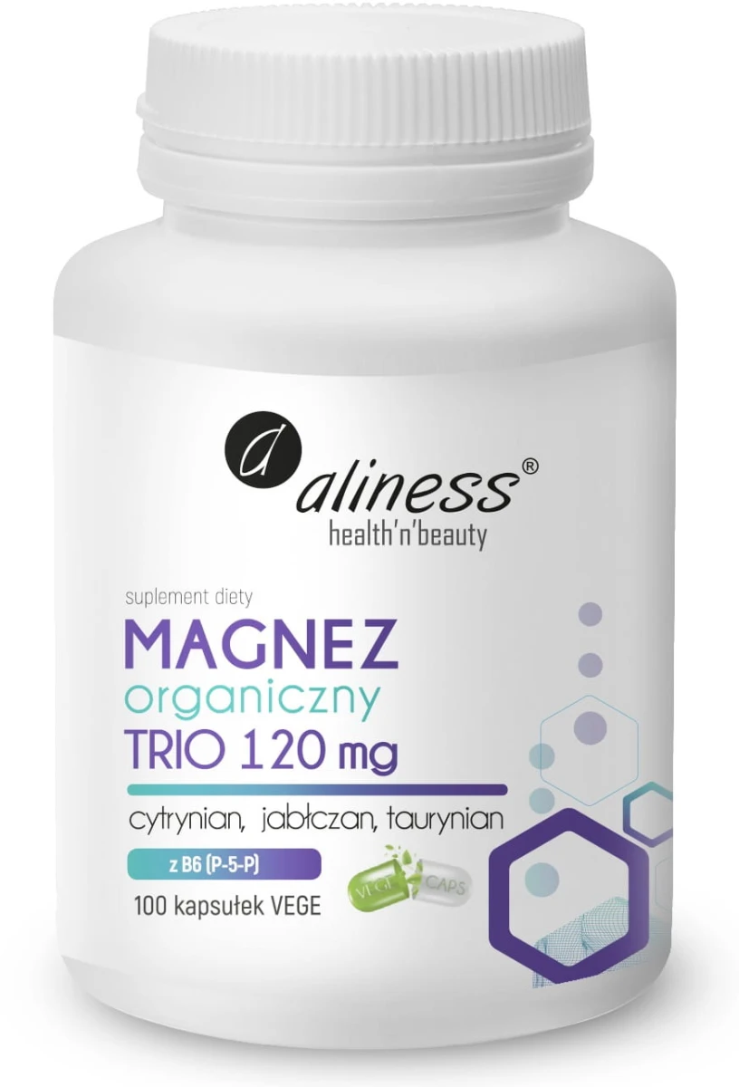 Aliness Magnez Organiczny Trio 120 mg kaps