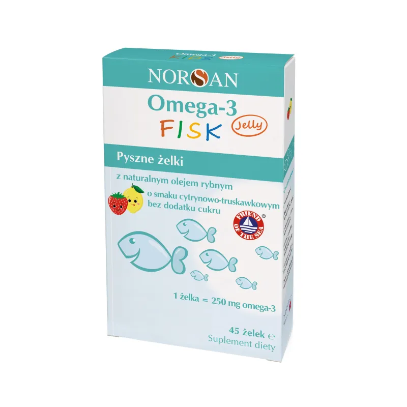 Norsan Omega-3 FISK żelki 45 szt.