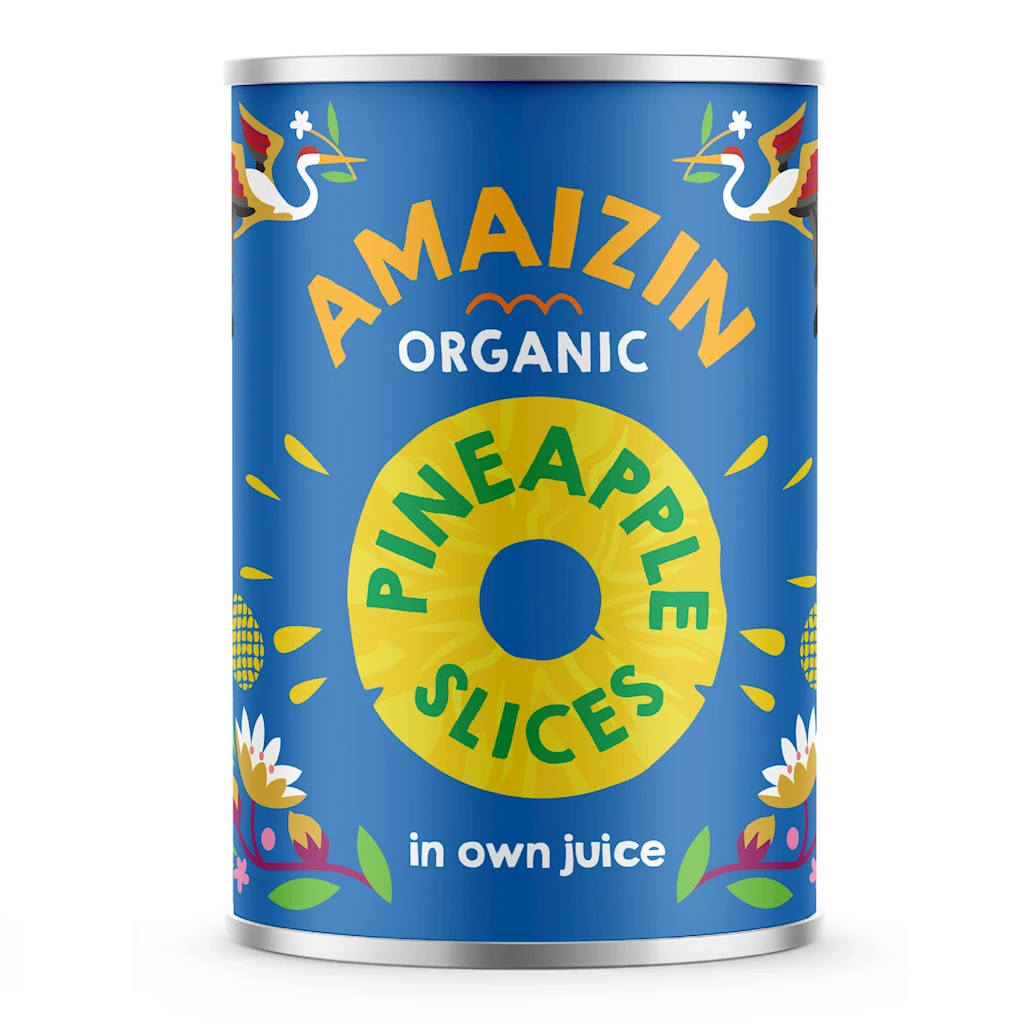Amaizin Ananas plastry w soku własnym BIO 400 g