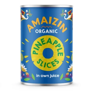 Amaizin Ananas plastry w soku własnym BIO 400 g