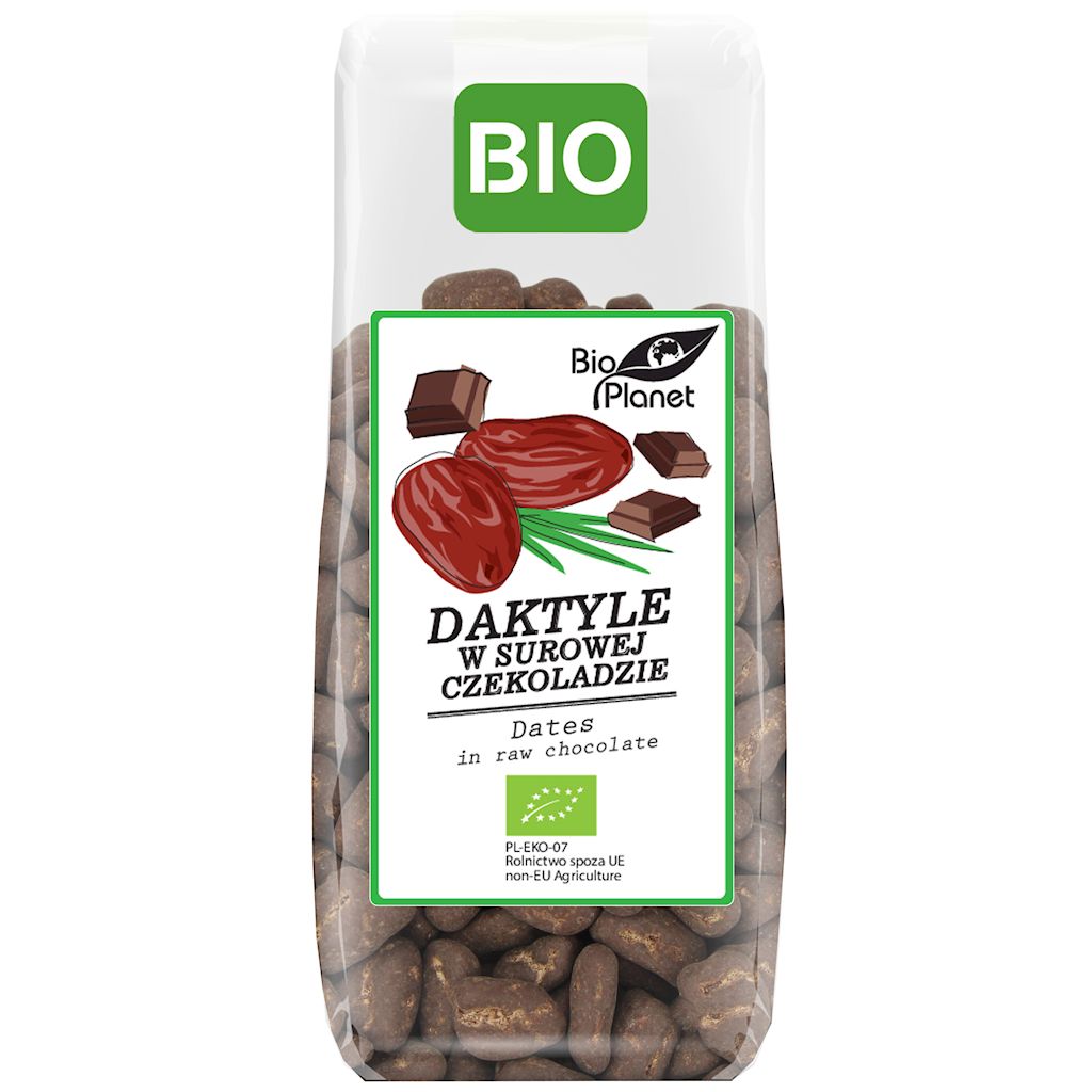 Daktyle w surowej czekoladzie bio 100 g - BIO PLANET