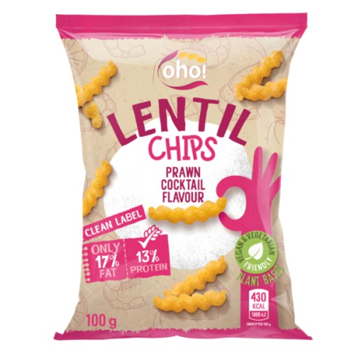 Chipsy soczewicowe o smaku krewetki 100g