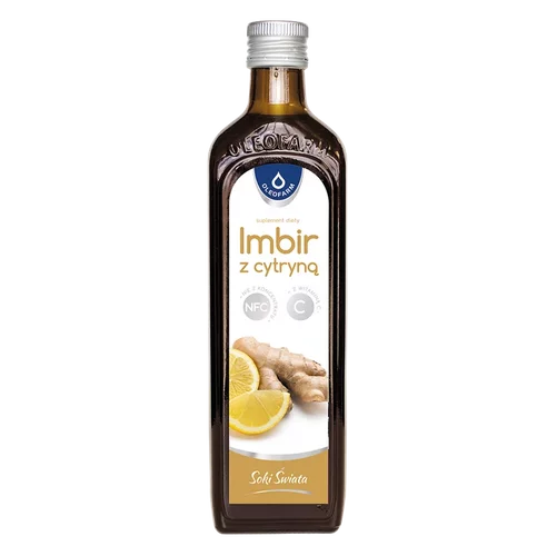 Imbir Z Cytryną z witaminą C płyn 490 ml