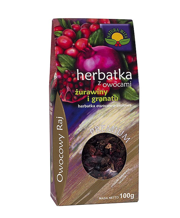 Natura Wita Herbatka z owocami żurawiny i granatu