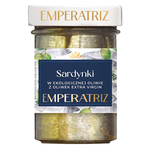 Sardynki europejskie w oliwie z oliwek słoik 180g