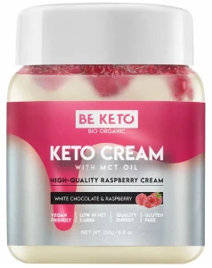 BE KETO Krem™ Biała Czekolada & Malina 250g