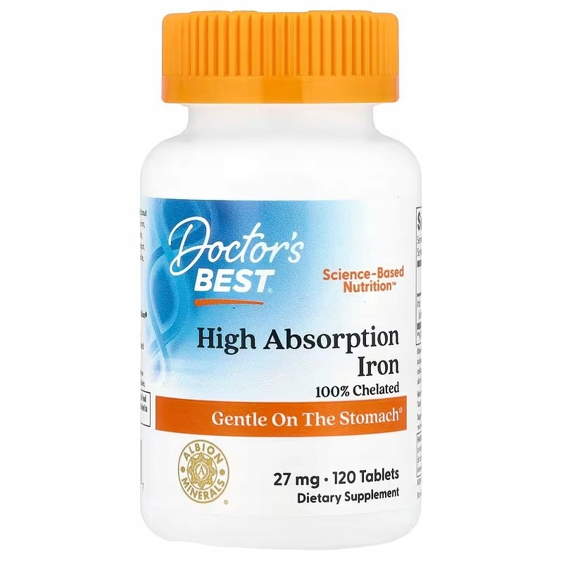 Doctor's Best - High Absorption Iron 120 tabletek