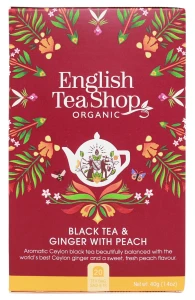 English Tea Herbata BIO Black tea ginger peach 20saszetek