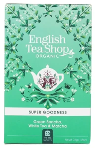 English Tea Herbata BIO Green white matcha 20saszetek