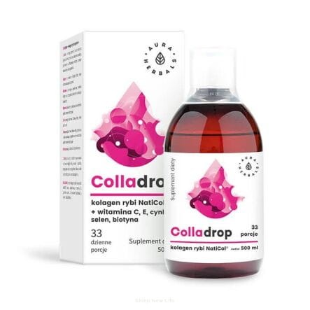 AURA HERBALS Colladrop Kolagen Rybi + Witamina C 500 ml