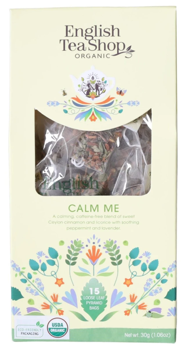 English Tea Herbata BIO Calm me liściasta 15piramidek