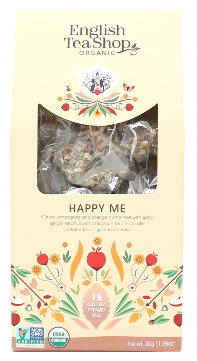 English Tea Herbata BIO Happy me liściasta 15piramidek