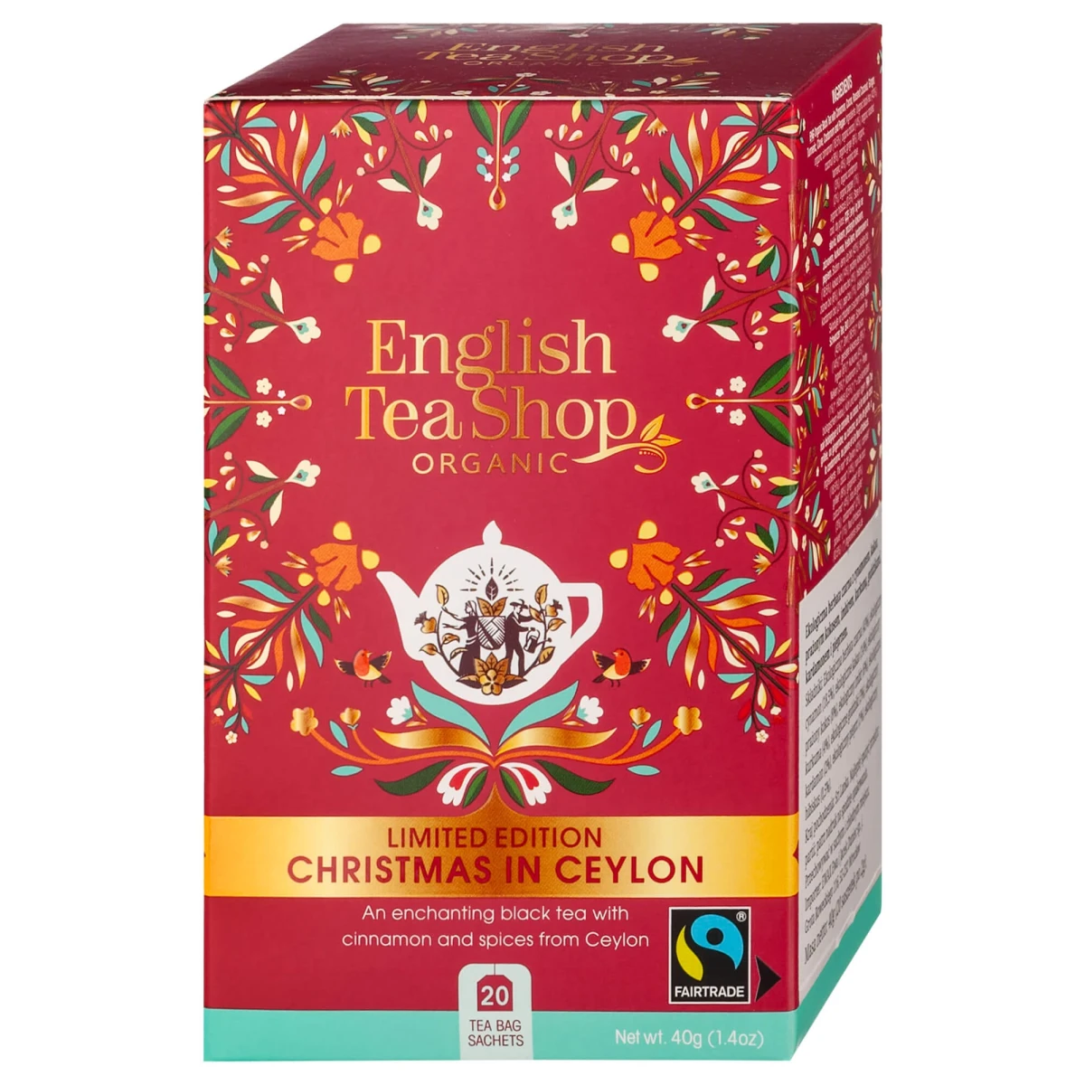 English Tea Herbata BIO Christmas in Ceylon 20saszetek