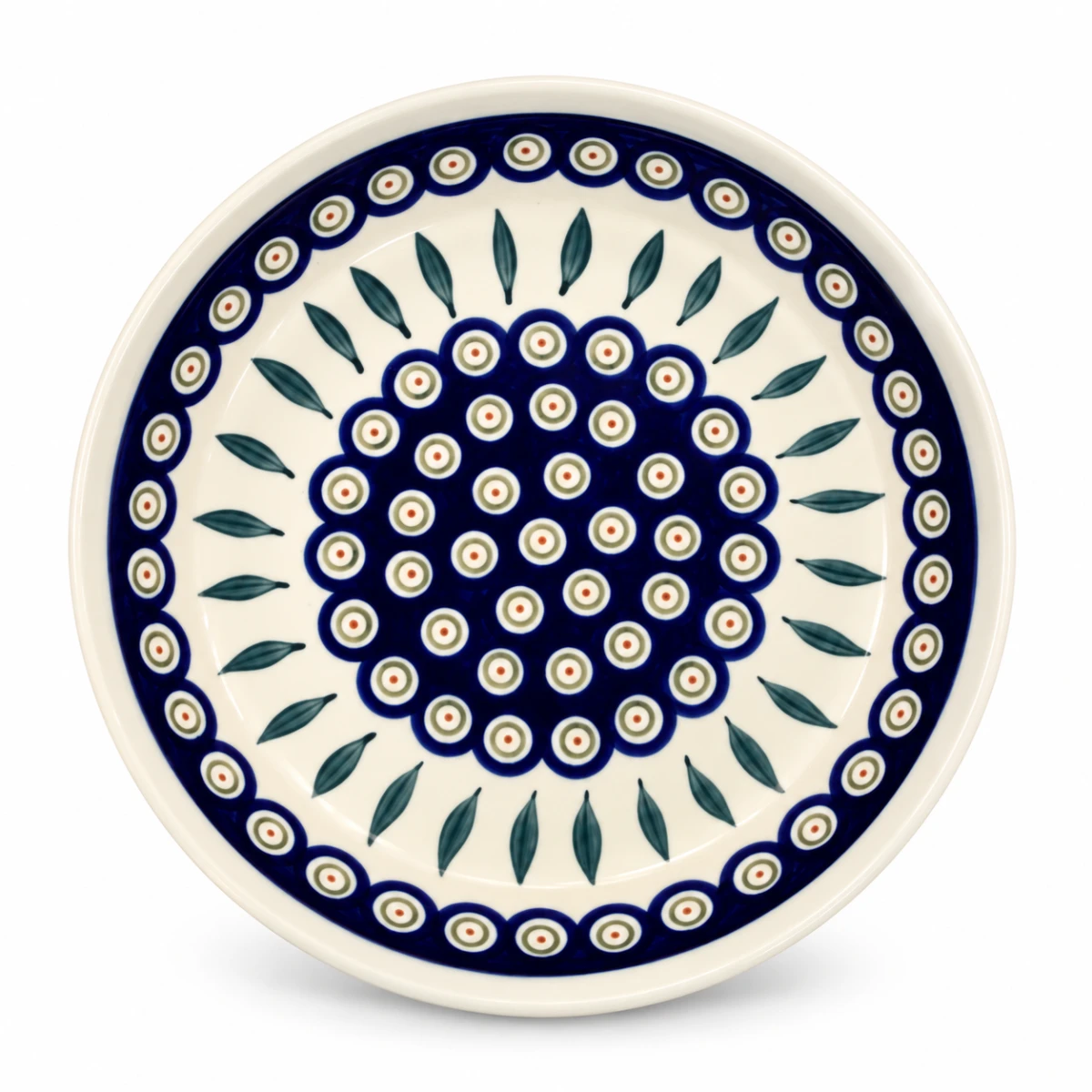 Miska D-56 pawie oczko liść - Ceramika Bolesławiec Zakłady Ceramiczne