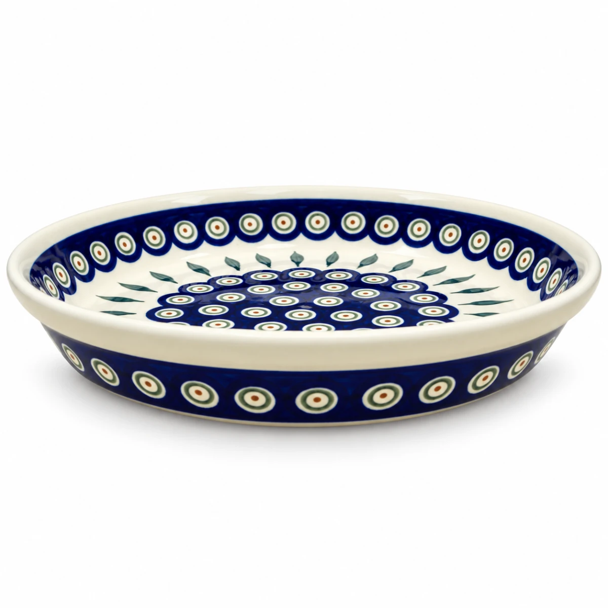 Miska D-56 pawie oczko liść - Ceramika Bolesławiec Zakłady Ceramiczne - Zdjęcie 2