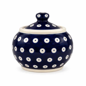Cukiernica z pokrywą D-42 kropki - Ceramika Bolesławiec Zakłady Ceramiczne