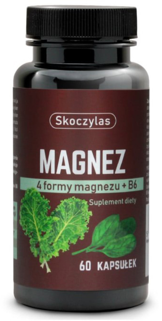 Skoczylas Magnez 4 formy szpinak jarmuż 60 kapsułek