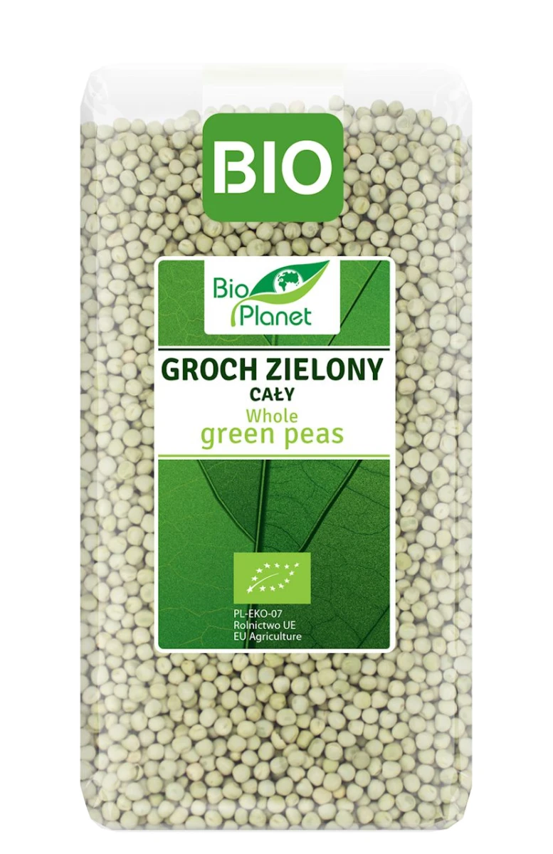 BIO PLANET Groch zielony cały BIO 500 g