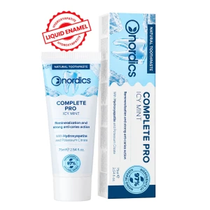 NORDICS Pasta do zębów Complete Pro z płynnym szkliwem bez fluoru 75 ml