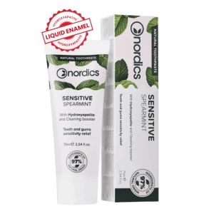 NORDICS Pasta do zębów Sensitive z płynnym szkliwem bez fluoru 75 ml