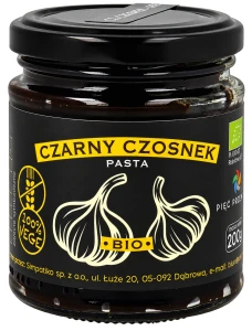 PIĘĆ PRZEMIAN Pasta z czarnego czosnku bezglutenowa BIO 200 g