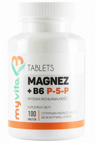 MyVita Magnez cytrynian +B6 P5P x 100tab