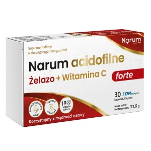 NARUM Żelazo Acidofilne + Witamina C 30 kapsułek