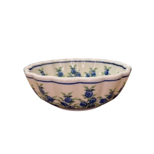 Miska karbowana 15,5 cm borówki - Ceramika Bolesławiec Zakłady Ceramiczne