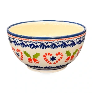 Miska 13,5 cm D-1391A świąteczne serca - Ceramika Bolesławiec Zakłady Ceramiczne