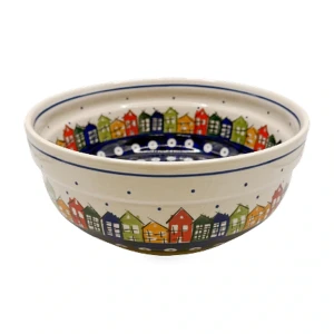 Miska 22 cm domki - Ceramika Bolesławiec Zakłady Ceramiczne