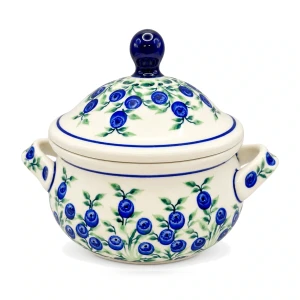 Bulionówka z pokrywką 400 ml D-1208 borówki - Ceramika Bolesławiec Zakłady Ceramiczne
