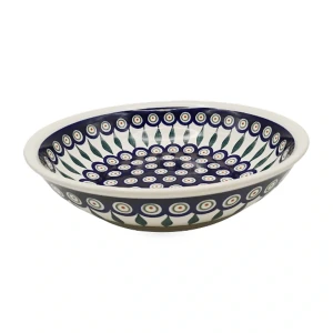 Miska D-56 pawie oczko liść - Ceramika Bolesławiec Zakłady Ceramiczne