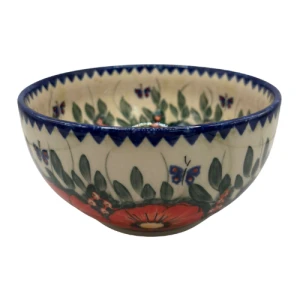 Miska 19 cm czerwone maki - Ceramika Bolesławiec Zakłady Ceramiczne