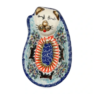 Miska dla kota 23 cm w kształcie kotka - Ceramika Bolesławiec Zakłady Ceramiczne