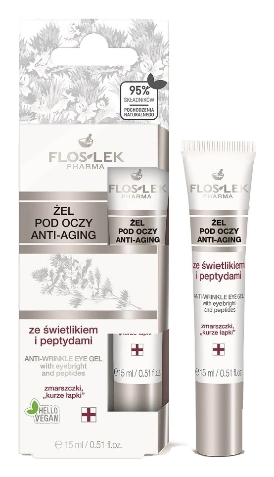FLOSLEK Żel pod oczy ze świetlikiem Anti-Aging 15 ml