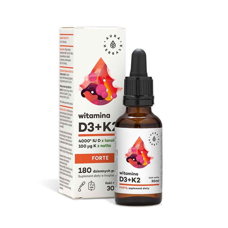 AURA HERBALS Witamina D3 4000 IU +K2 30ml