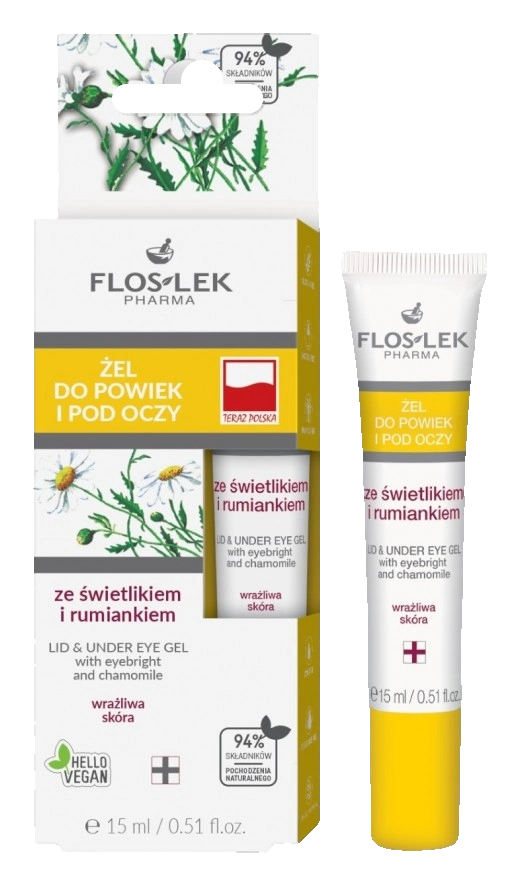 FLOSLEK Żel pod oczy ze świetlikiem i rumiankiem 15 ml