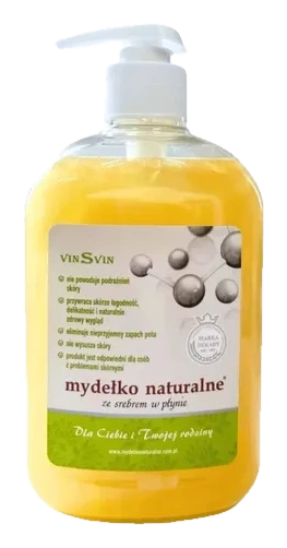 VINSVIN Mydło naturalne ze srebrem w płynie 500 ml