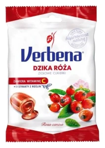 VERBENA Cukierki z dziką różą i witaminą C 60 g