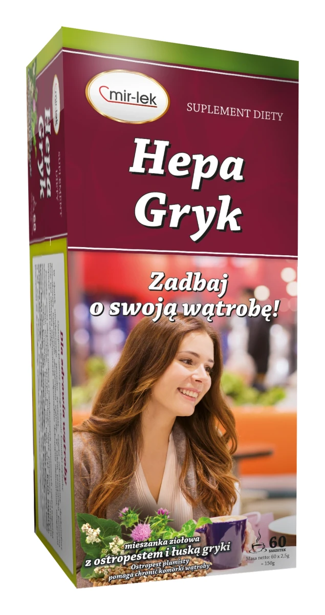 MIR-LEK Hepa Gryk herbatka ziołowa 60 saszetek