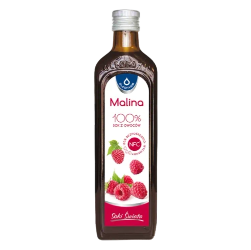 OLEOFARM Sok z malin 100% NFC 490 ml