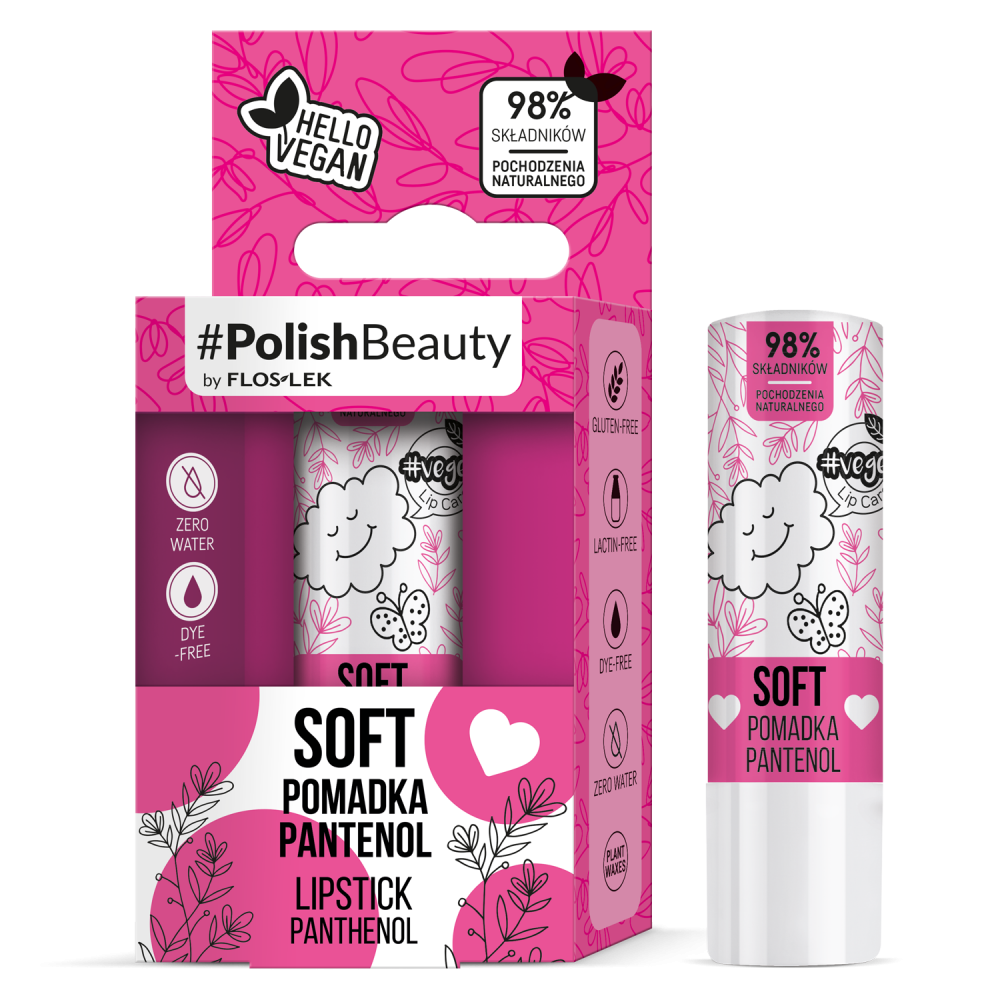 FLOSLEK Vege Lip Care Soft Pomadka z pantenolem 4 g