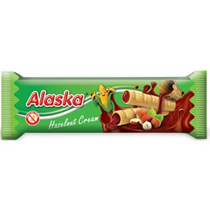 ALASKA Rurki kukurydziane z kremem orzechowym bezglutenowe 18 g