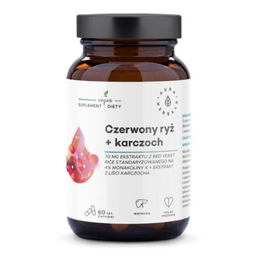 AURA HERBALS Czerwony ryż + Karczoch 60 kapsułek