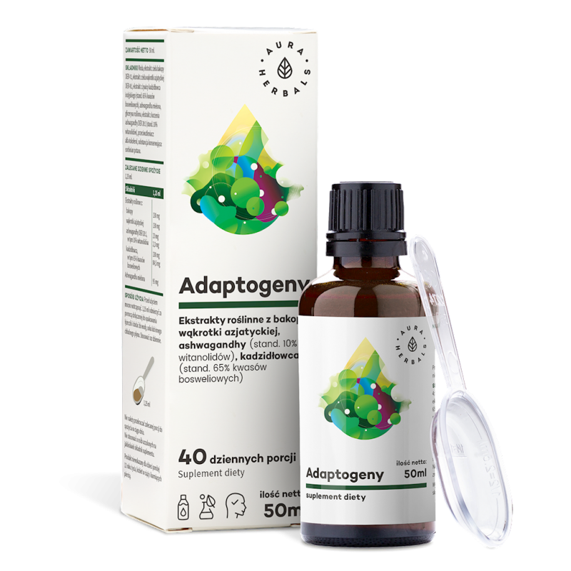AURA HERBALS Adaptogeny ekstrakty krople 50ml